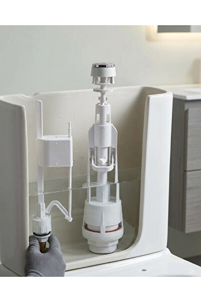 UCUZTEKNO Set interior rezervor WC vitrificat cu acționare prin apăsare, meca...