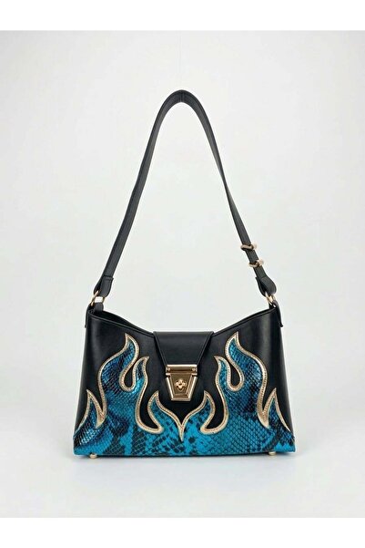 Bleebe Anakonda Aritmetiği Siyah Kadın El ve Omuz çantası