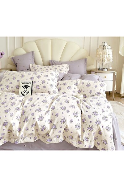 CHIRASO LUX Fine Cotton Bed Linen Set 6 Pieces Double Bed 180x200 Stretchy Sh...