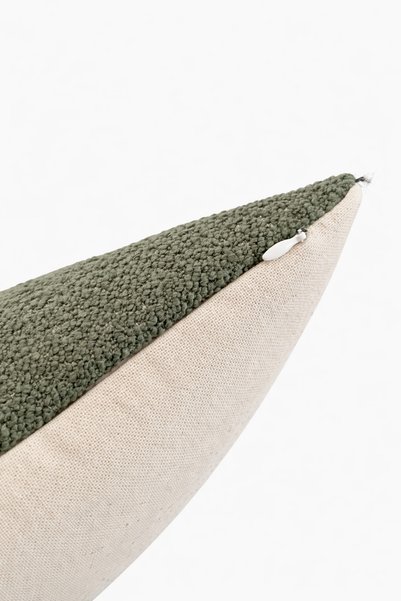 Typoniq Attitude Included Premium Odin Bukle Woven Green Cushion Cover (43X43 cm)