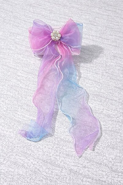 EMKSHOP Κορδέλα μαλλιών Pearl Organza Fairy Ribbon Κλιπ μαλλιών Princess Bow ...