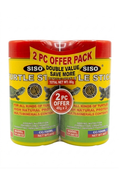 Siso Turtle Stick Floating Food - 2 Piece Value Combo Pack (2x40g)