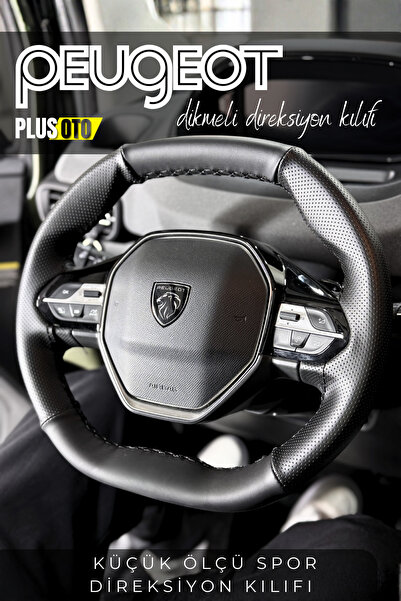 PlusOto Peugeot Dikmeli Direksiyon Kılıfı Yeni Nesil Spor Direksiyon Kılıfı Ö...