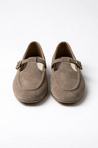 Adım Dünyası Kadın Süet Mary Jane Babet Günlük Şık Bantlı Rahat Klasik Ayakka...