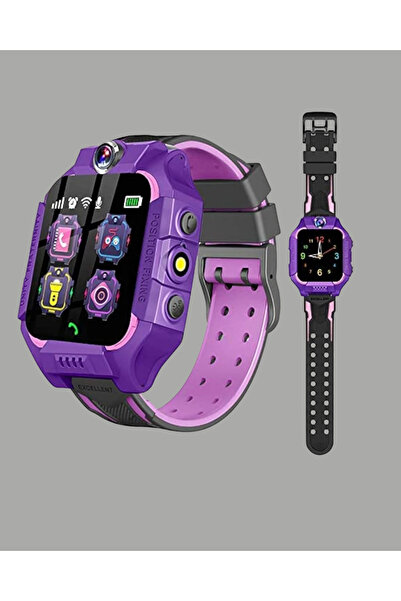 Alvo Store BUĞZ S10 AKILLI ÇOCUK SAATİ MOR TASARIM ADIMSAYAR VE ALARM FONKSİY...