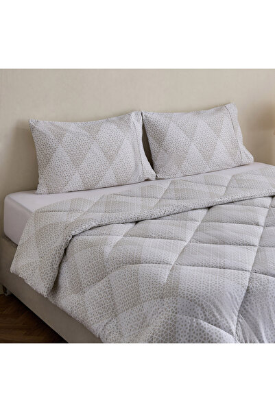 Home Box Malta Cara 3-Piece Printed Cotton Super King Comforter Set - 240x240 cm