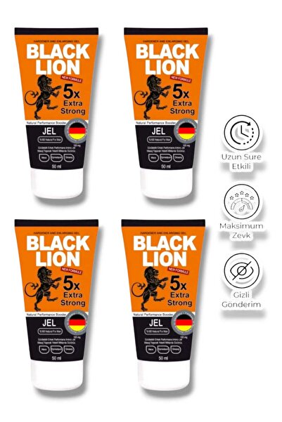 black lion's Black Lion Erkeklere Özel Uzun Süre Etkili Penis Kremi 50 ML - 4...