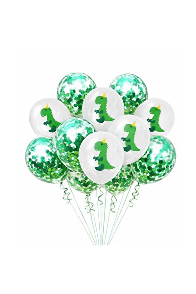 Ropet Set 20 baloane latex, imprimeu Dinozauri, confetti, 30cm,