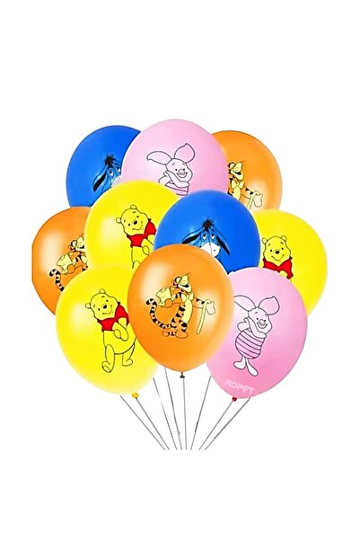 Ropet Set of 20 latex balloons, Winnie the Pooh color print, 30cm,