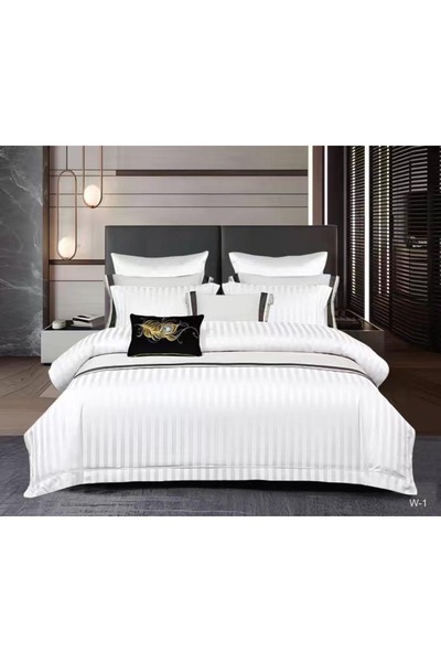 Super Design Pucioasa Damask Duvet Cover Set with Stretchy- Set of 6 pieces. ...