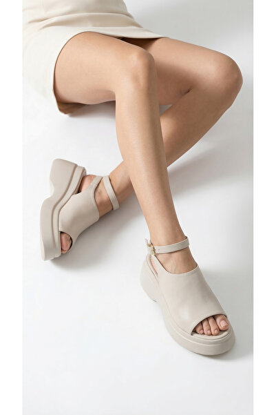 Limeo Ankle-Wrap Closed Top Summer Women's High Heels Wedge Heel in Sandals S...