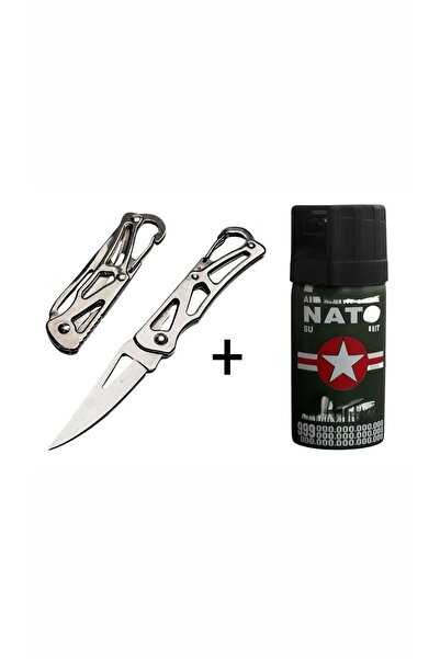 HAKİ Mini Boy Paslanmaz Çelik Cep Çakısı ve Bib.er Gaz 40ml