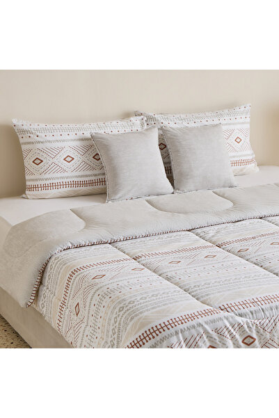 Home Box Madison Luton 5-Piece Cotton Printed Super King Comforter Set - 240x...