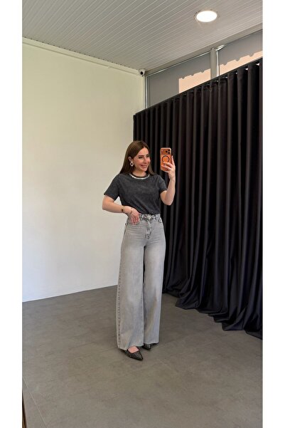 elif teke جينز ناتشورال باكا باللون الرمادي