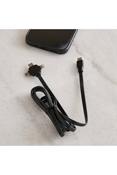 Oshtraco كابل شحن ومزامنة ثلاثي الرؤوس من نوع C مع منفذ Lightning وMicro USB ...