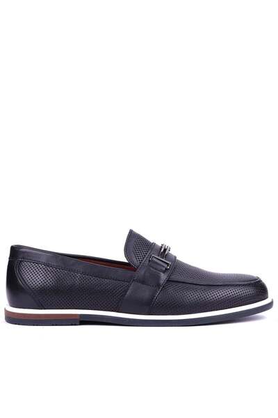 Shoetyle - Genuine Leather Black Color Men's Loafers - 900-5219