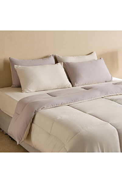 Home Box Luno Sleep Ease Hotel Collection 6-Piece Reversible Microfibre King ...