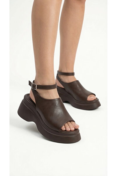 Limeo Ankle-Wrap Closed Top Summer Women's High Heels Wedge Heel in Sandals S...