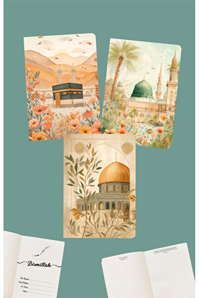 Dava Adamı Yayınları Mecca Medina Jerusalem A5 Notebook