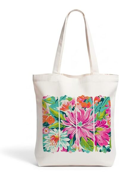 NASAQ Henhesaha Cherry Goose Leopard Bow Flower Decor Canvas Tote Bag for Wom...