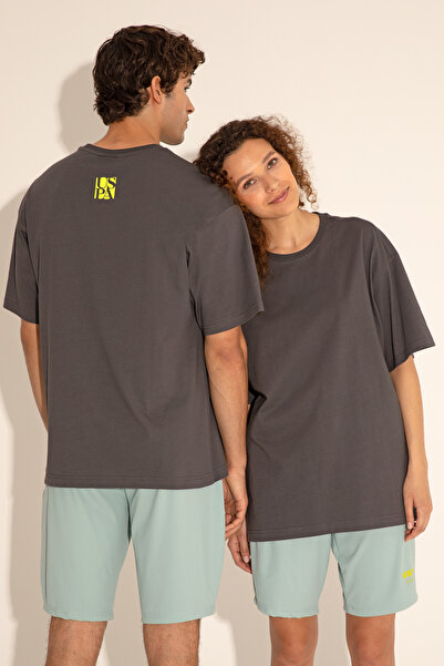 U.S. Polo Assn. Tricou Bărbați Pe Gri Petrol Oversize