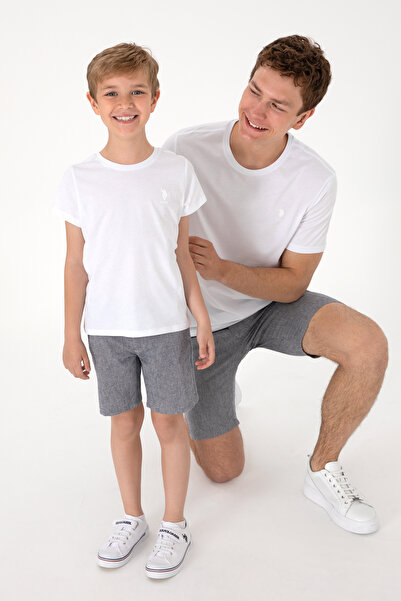 U.S. Polo Assn. Men's White T-Shirt With Round Collar And Logo Print