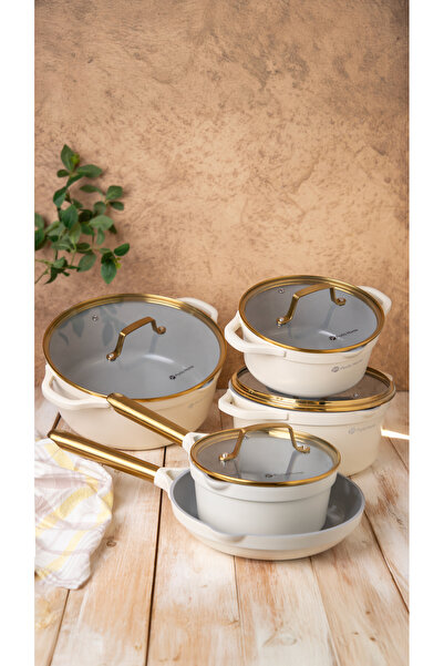 parlahome 9Pcs Cookware set Vista series V-1110, Crystal Ceramic, Non-Stick, ...