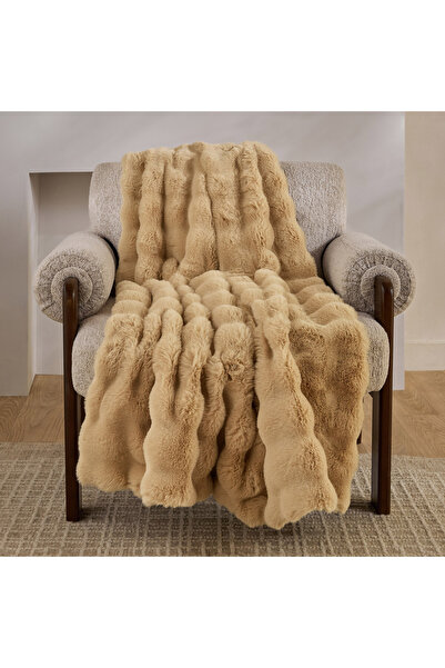 Home Box Ness 2-Side Brushed Bubble Faux Fur Throw - 130x170 cm