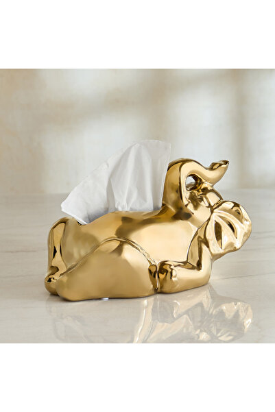 Home Box Aurum Titany Vianna Decorative Elephant Tissue Box - 28.2x18.5x15.5 cm