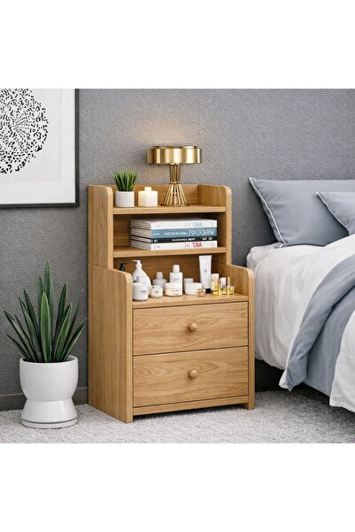 VELORAY MOBİLYA MEŞE İKİ ÇEKMECELİ ÇOK AMAÇLI KOMODİN