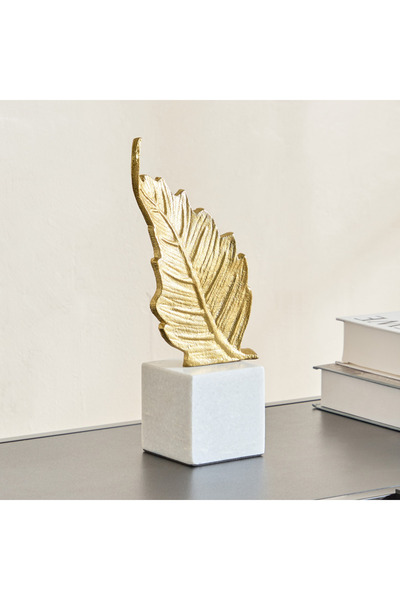 Home Box زينة أوراق السرخس المصنوعة من الألومنيوم من ستافورد ليف مع قاعدة رخا...