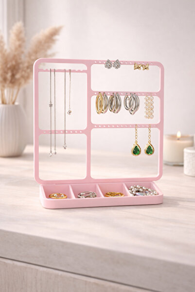 Baalaa Jewelry Organizer Stand – Desktop Earring, Necklace, and Ring Organizer