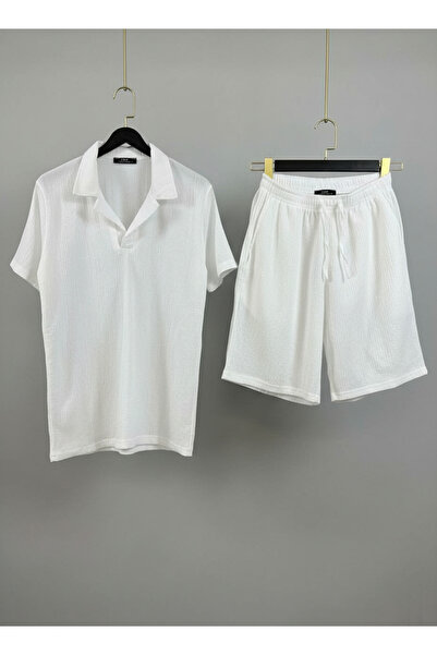 SeusCraft Crinkled, Breathable Fabric, Regular, Polo Collar, T-Shirt and Shor...