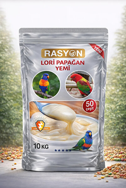 delta rasyon Lori Papağan Yemi Toz Form - 10 KG Premium Lori Kuş Yemi 100 ML