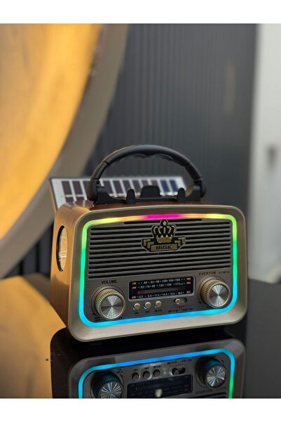 MEMİTA Everton RT-301 Mini Nostalji Radyo | LED Işıklı Tasarım | FM / AM / SW...