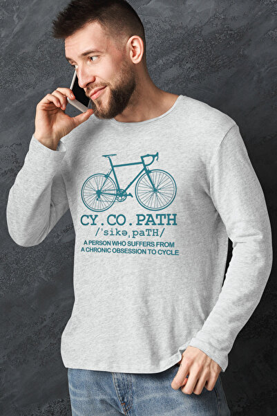 ROCKANDROLL Bicicletă Patient Grey guler rotund Mânecă lungă bumbac moale Băr...