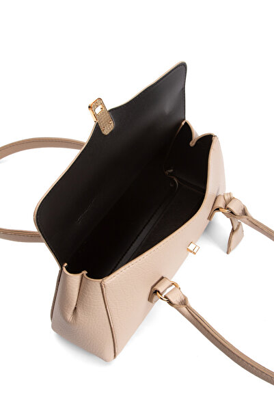 Linatigers Women's Clamshell Lock and Charm Detailed Handbag and Shoulder Bag
