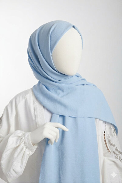 karanfil Hijab Women's Baby Blue Cotton Jazz Shawl