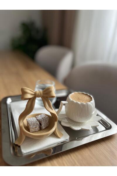 shop Fiyonklu Kahve Sunumluk – 4 Adet Mini Kahve Sunum Tabağı | Dekoratif Kah...