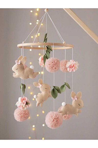 TREND METFİQ DECORATİON Premium El Yapımı Keçe Bebek Dönencesi - Montessori Y...