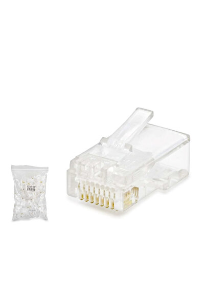 naque موصل Cat5 Rj45 حزمة من 100 قطعة شفافة HDX5007