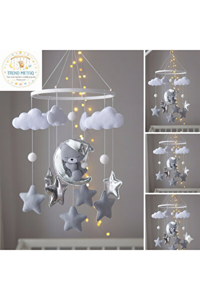 TREND METFİQ DECORATİON Premium El Yapımı Keçe Bebek Dönencesi - Montessori Y...