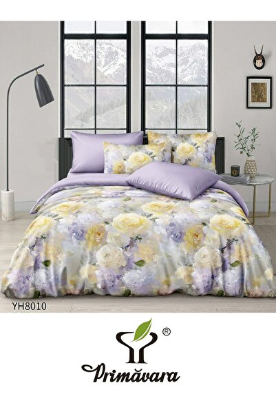 Sky Home Set Lenjerie de Pat 6 Piese – Satin Deluxe – Pat Dublu –Calitate Pre...