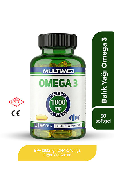 Multimed Omega 3 Balık Yağı 1000 mg 50 Softjel — Yüksek EPA ve DHA İçeren Formül