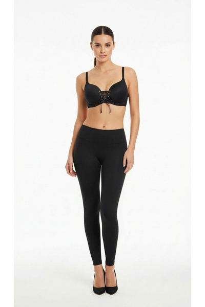 luvia Kadın Siyah Bağcıklı Toparlayıcı Sütyen Günlük Rahat Kullanım Şık Model