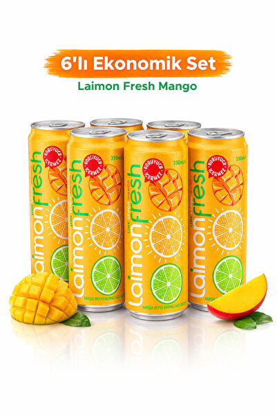 Laimon Fresh Mango Aromalı İçecek 330 ml x 6 Adet