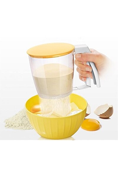 Generic مصفاة طحين ومسحوق كوب منخل سكر شيكر ميكانيكي شبكي على شكل دقيق للمطبخ...