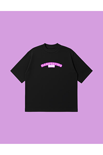 PURE POWER Manifesting Him Boxy Fit Oversized Unisex 100% Cotton-Pack T-Shirt...
