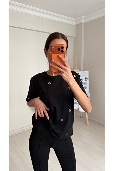 NURCAN KESKİN STORE Black Basic T-Shirt