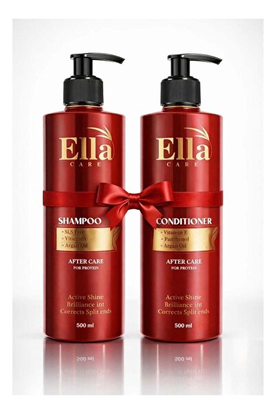 ella care مجموعة شامبو وبلسم للعناية بالشعر بعد استخدام البروتين - لمعان وإشر...